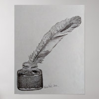 Pen und Tinte, Feder und Tinte, Federstift