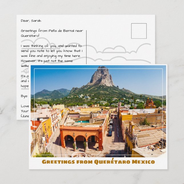 Peña de Bernal Near Querétaro Mexiko Postkarte (Vorne/Hinten)