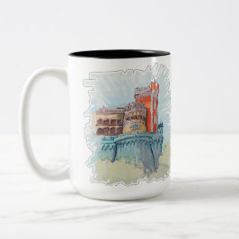Pena Palace in Sintra, Portugal Zweifarbige Tasse