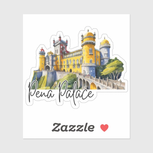 Pena Palace Portugal Aufkleber (Blatt)