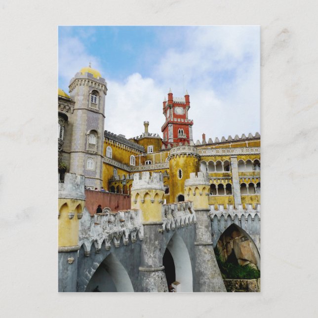 Pena Palast-Lissabon Portugal UNESCO-Erbe Postkarte (Vorderseite)