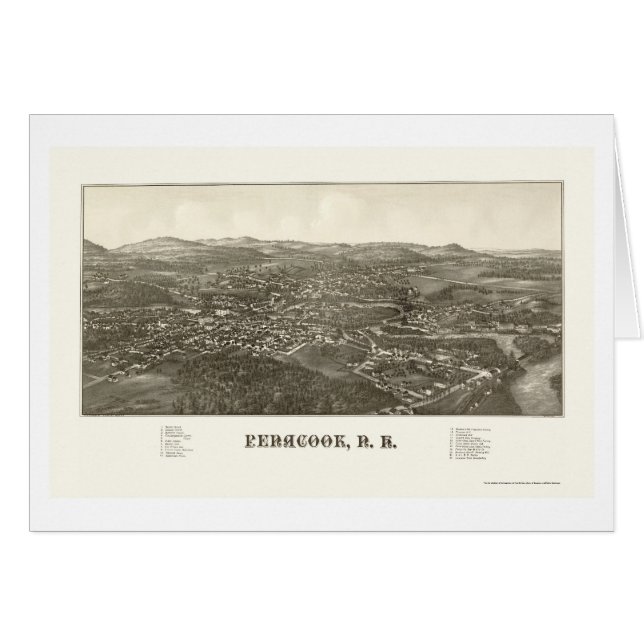 Penacook, panoramische Karte NH - 1887 (Vorderseite (Horizontal))