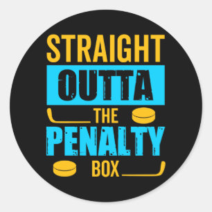 Penalty Box Hockey Runder Aufkleber