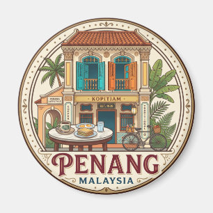 Penang Shophouse Kopitiam Malaysia Magnet
