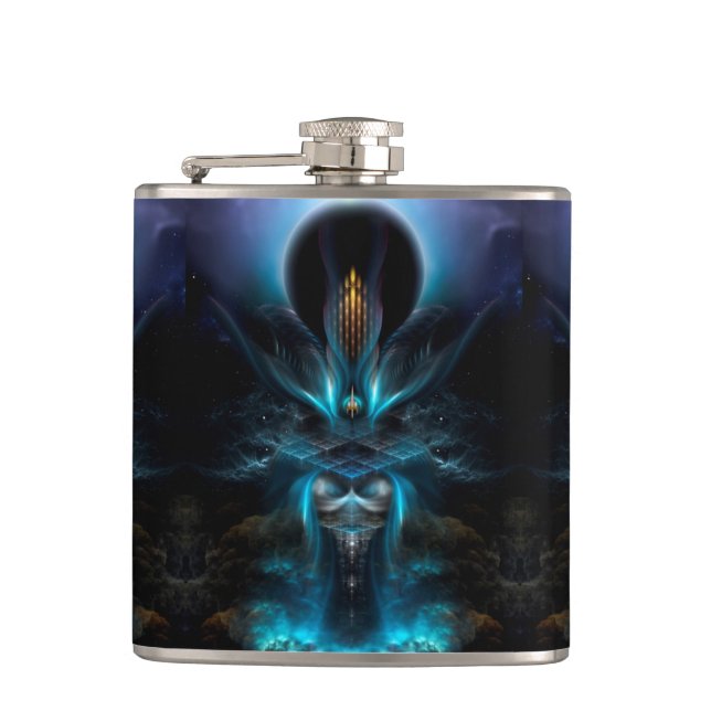 Penapia Fraktal Art Flask Flachmann (Vorderseite)