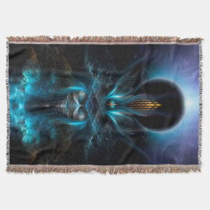 Penapia Fraktal Art Throw Blanket Decke