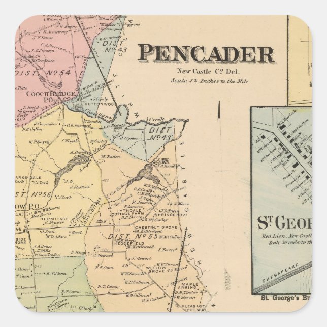 Pencader Quadratischer Aufkleber (Vorderseite)