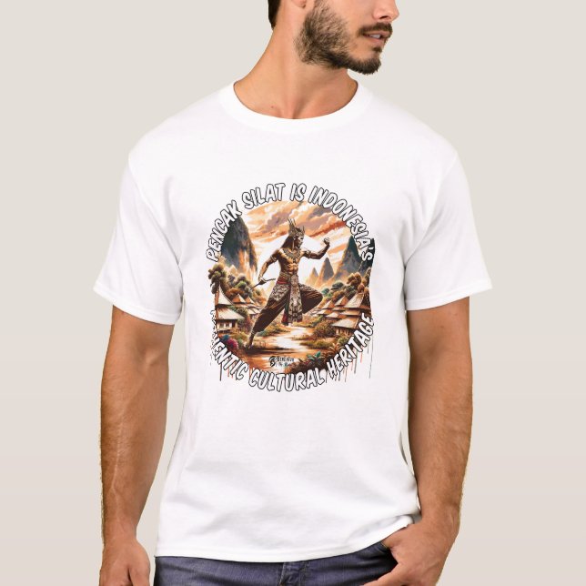 Pencak Silat Indonesia Men White T-Shirt (Vorderseite)