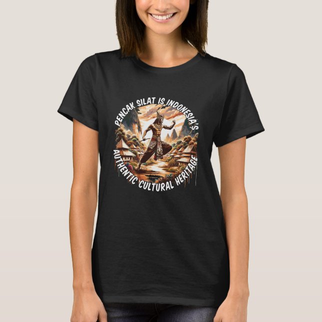 Pencak Silat Indonesia Women Black T-Shirt (Vorderseite)