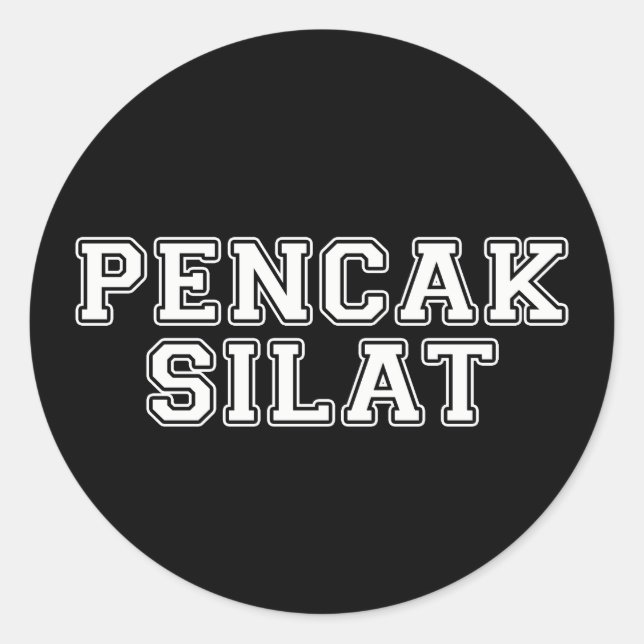 Pencak Silat Runder Aufkleber (Vorderseite)