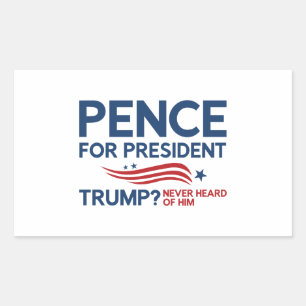 Pence als Präsident Rechteckiger Aufkleber