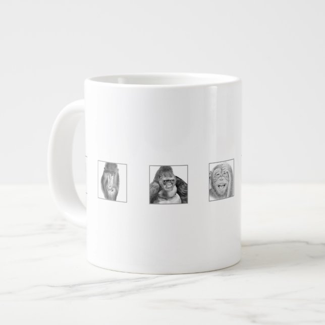 Pencil Animal Collection Mug - Monkeys Jumbo-Tasse (Vorderseite Links)
