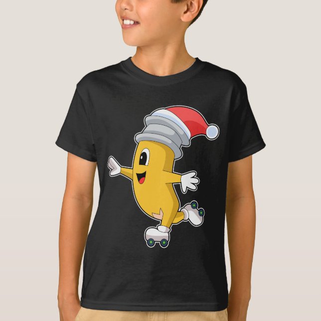 Pencil Christmas Inline Skaten T-Shirt (Vorderseite)