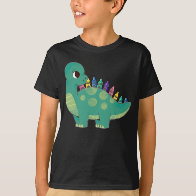 Pencil Dinosaurier Boys Girls Preschool Dino Kinde T-Shirt (Vorderseite)