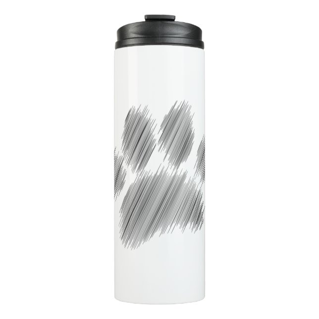 Pencil geätzte Hündin Paw Digital Art Thermosbecher (Vorderseite)