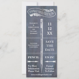 Pencil Us Typografy Vintage Wedding Save the Date
