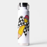 Pencils and Bows Teacher Trinkflasche<br><div class="desc">Add a splash of colour to the classroom with this adorable personalised teacher water bottle featuring bright pencils tied with sweet little bows. With space to add the teacher's name, this bottle is as charming as it is practical – perfect for keeping them hydrated during busy school days. A thoughtful...</div>