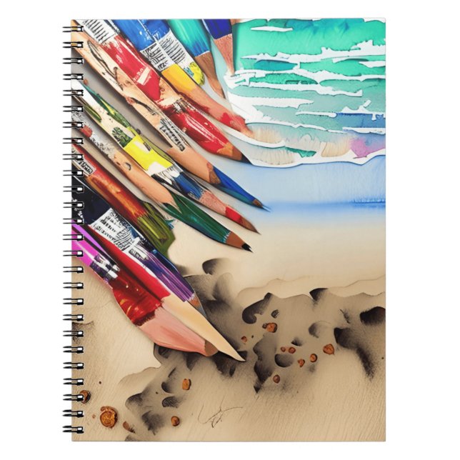 Pencils beach art notizblock (Vorderseite)