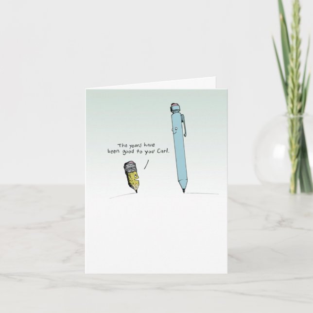 Pencils Cartoon Karte (Vorderseite)