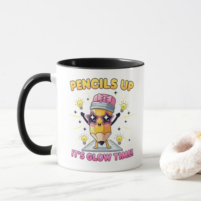 Pencils Up It's Glow Time Tasse (Mit Donut)