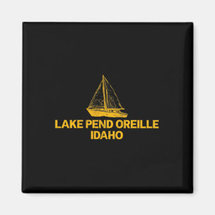 Pend Oreille-See Idaho Outdoor-Vintage Vorder- und Magnet