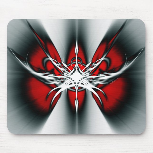 Penda Schmetterling [ROT] Mousepad (Vorne)