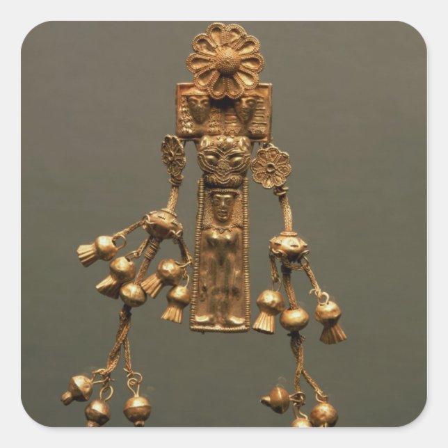 Pendant, aus der Nekropole Camiros, c.630-620 v. C Quadratischer Aufkleber (Vorderseite)