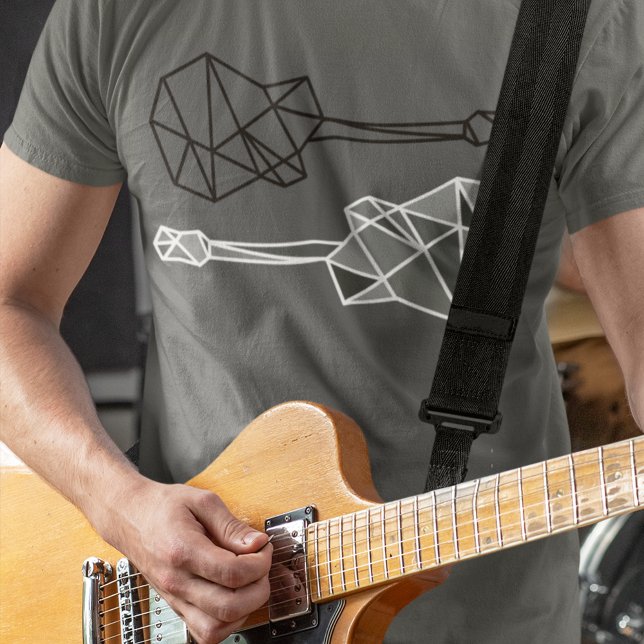 pendant que ma guitare, t-shirt géométrique (Créateur téléchargé)