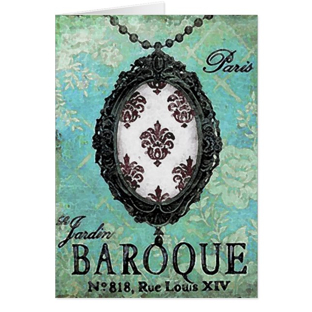 Pendentif baroque ~ Carte (Devant)
