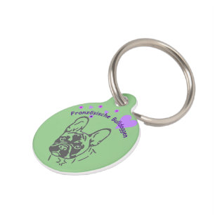 Pendentif collier Bouledogue Français médaille pou