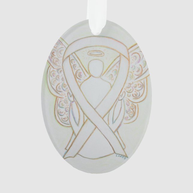 Pendentif de l'ornement de l'ange de ruban de la c (dos)