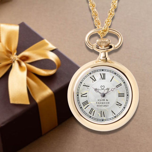 Pendentif Montre Collier en Or | Cadeau Souvenir (Créateur téléchargé)
