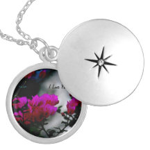 Pendentif rose avec je t'aime