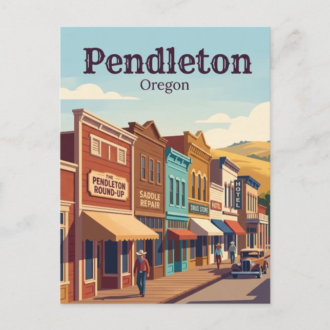 Pendleton, Oregon Postkarte (Vorderseite)
