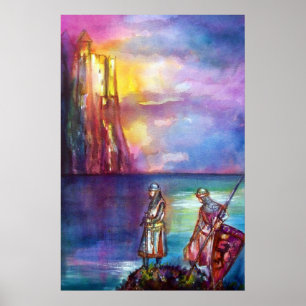 PENDRAGON Mittelalterliche Ritter,Seeblick bei Son Poster
