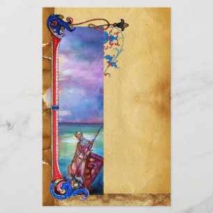 PENDRAGON Mittelalterliche Ritter, Sunset-See, Fan Briefpapier