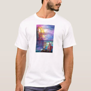 PENDRAGON Mittelalterliche Ritter, Sunset-See, Fan T-Shirt