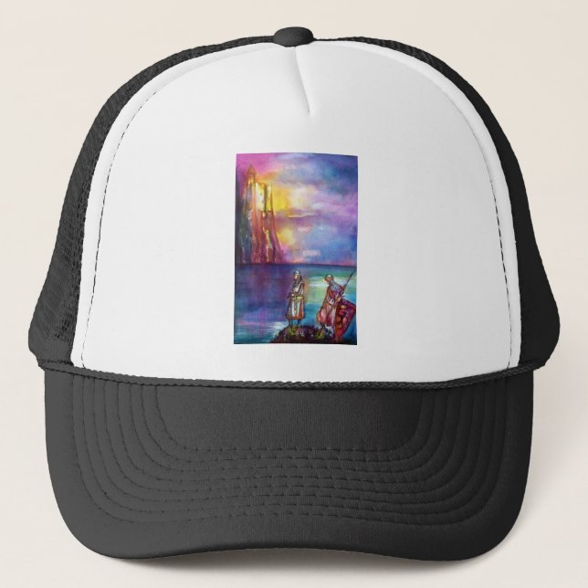 PENDRAGON Mittelalterliche Ritter, Sunset-See, Fan Truckerkappe (Vorderseite)