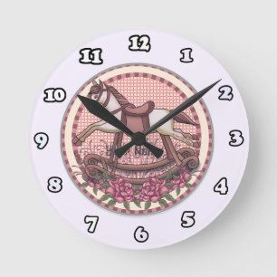 Pendule Cheval à Bascule Roses