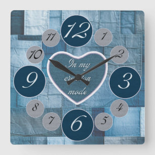 pendule murale Denim pour les amateurs de couture