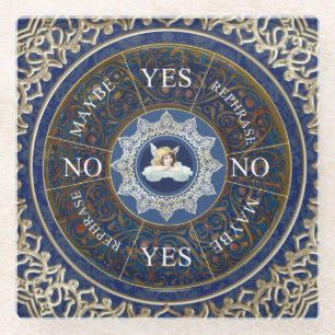 Pendulum Board Chart Divinity Game Angel Blue Glasuntersetzer