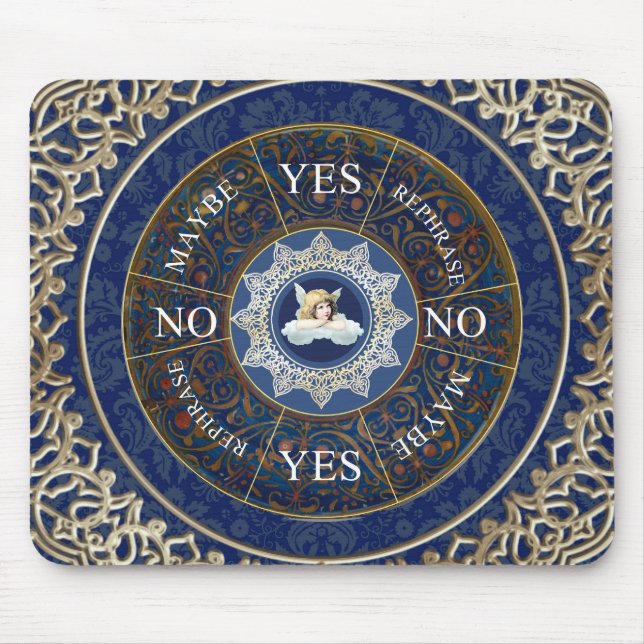 Pendulum Board Chart Divinity Game Angel Blue Mousepad (Vorne)