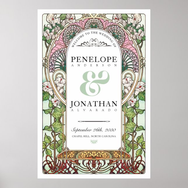 PENELOPE 01 A - Affiche de bienvenue Mariage grand (Devant)