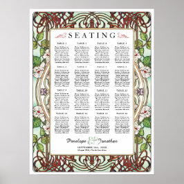 PENELOPE 01 A - Hochzeitssitzkarte - Mittel Poster