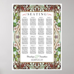 PENELOPE 01 A - Hochzeitssitzkarte - Mittel Poster