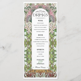 PENELOPE 01 A - Menü für Hochzeiten und Getränke 1 Menükarte
