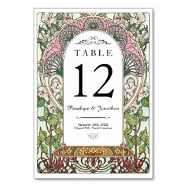 PENELOPE 01 A - Tischnummer Cards - Jugendstil