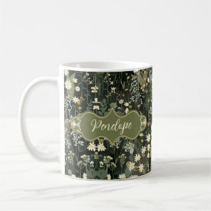 Penelope Dark Daisy Floral Kaffeetasse