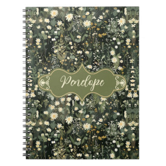 Penelope Dark Daisy Floral Notizblock
