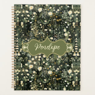 Penelope Dark Daisy Floral Planer